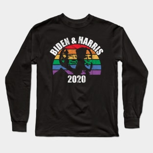 Joe Biden Kamala Harris 2020 Rainbow Gay Pride LGBTQ Election Long Sleeve T-Shirt